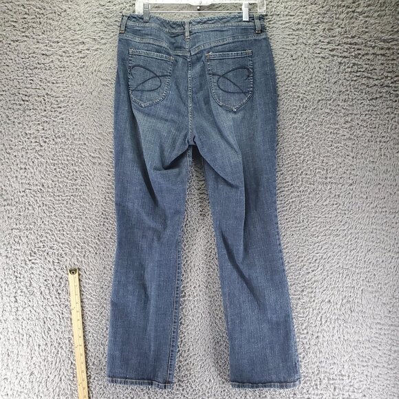 Chicos Jeans Womens Size 1.5 US 10 Blue Platinum Bootcut Stretch Denim - Picture 9 of 11